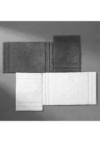 Eden 2-Piece Solid Reversible Bath Rug Set