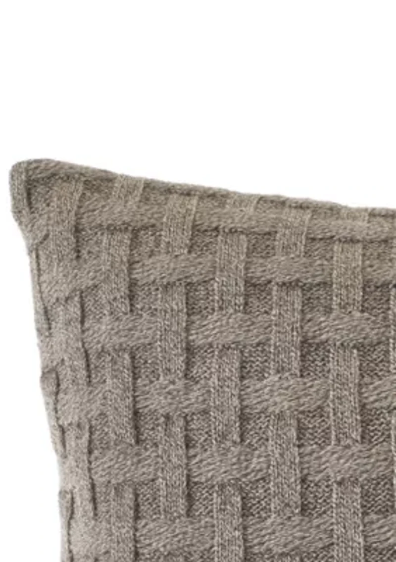 Saybrook Mocha Cotton Decorative Pillow