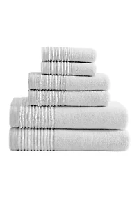 Sculpted Pleat Solid Cotton Towel Set