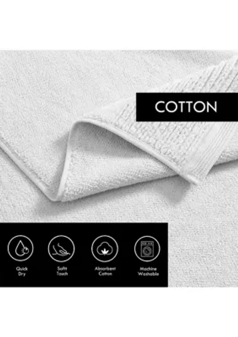 Sculpted Pleat Solid Cotton Towel Set