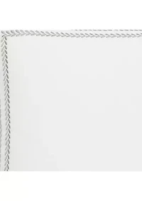 Stitched Vine Leaf 2-Piece Solid Cotton European Shams