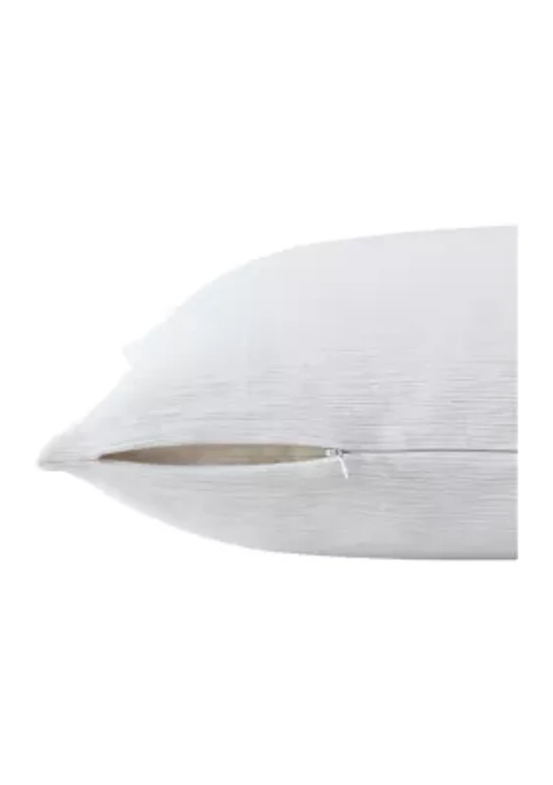 Solid Textured Pleats Cotton European Sham Set