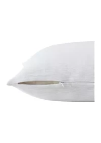 Solid Textured Pleats Cotton European Sham Set