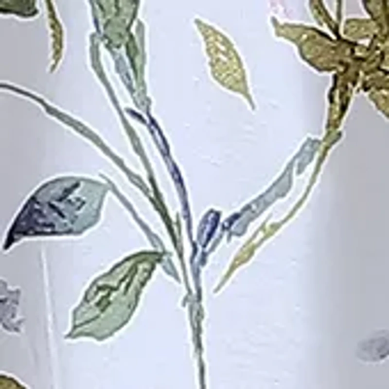 Meadow Breeze Floral Cotton Tab Top Valance