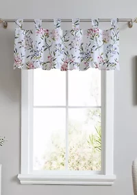 Meadow Breeze Floral Cotton Tab Top Valance