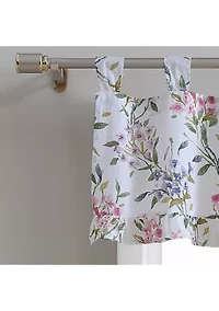 Meadow Breeze Floral Cotton Tab Top Valance