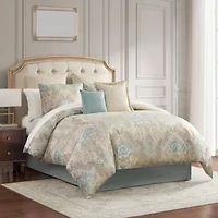 Brona Beige 8 Piece King Comforter Set