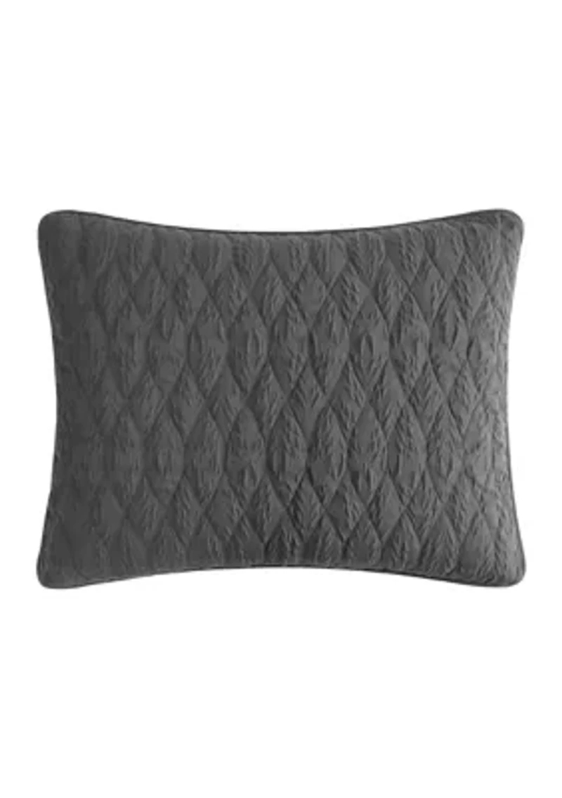 3 Piece Juno Charcoal Quilt Set