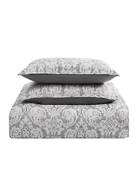 Lyndsay 3 Piece Charcoal Comforter Set