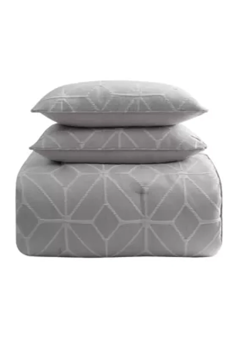 Fragment Dark Grey 3-Piece Comforter