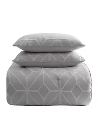 Fragment Dark Grey 3-Piece Comforter