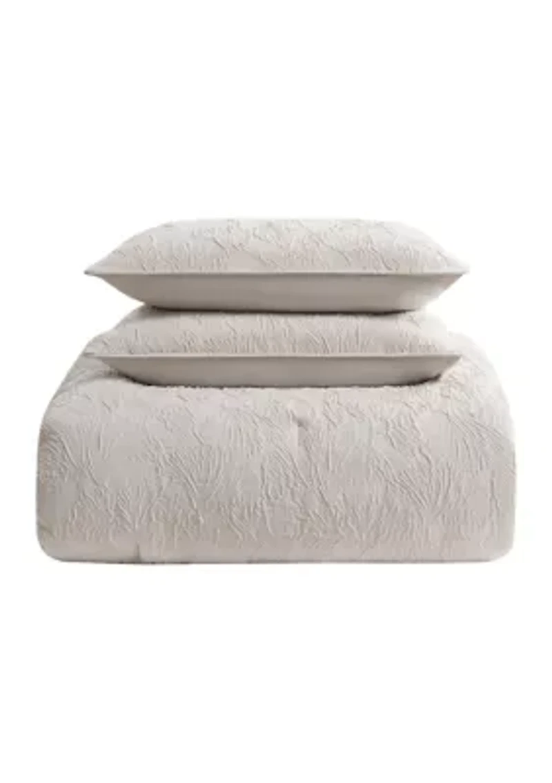 Ginko Neutral 3 Piece Comforter Set