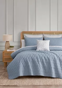 Juno Denim 3 Piece Quilt Set