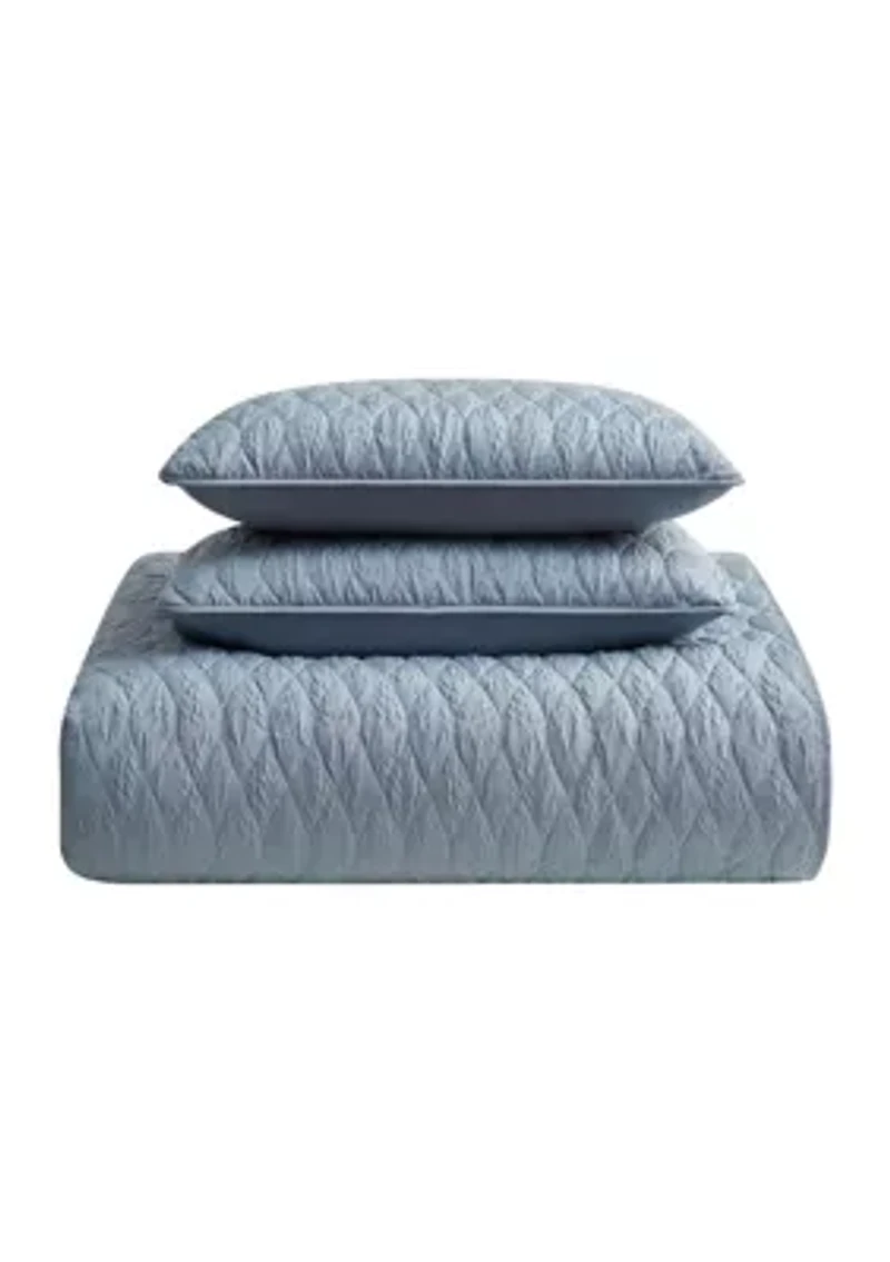 Juno Denim 3 Piece Quilt Set