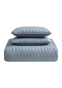 Juno Denim 3 Piece Quilt Set