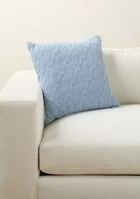 Contrast Stitch Knit Decorative Throw Pillow