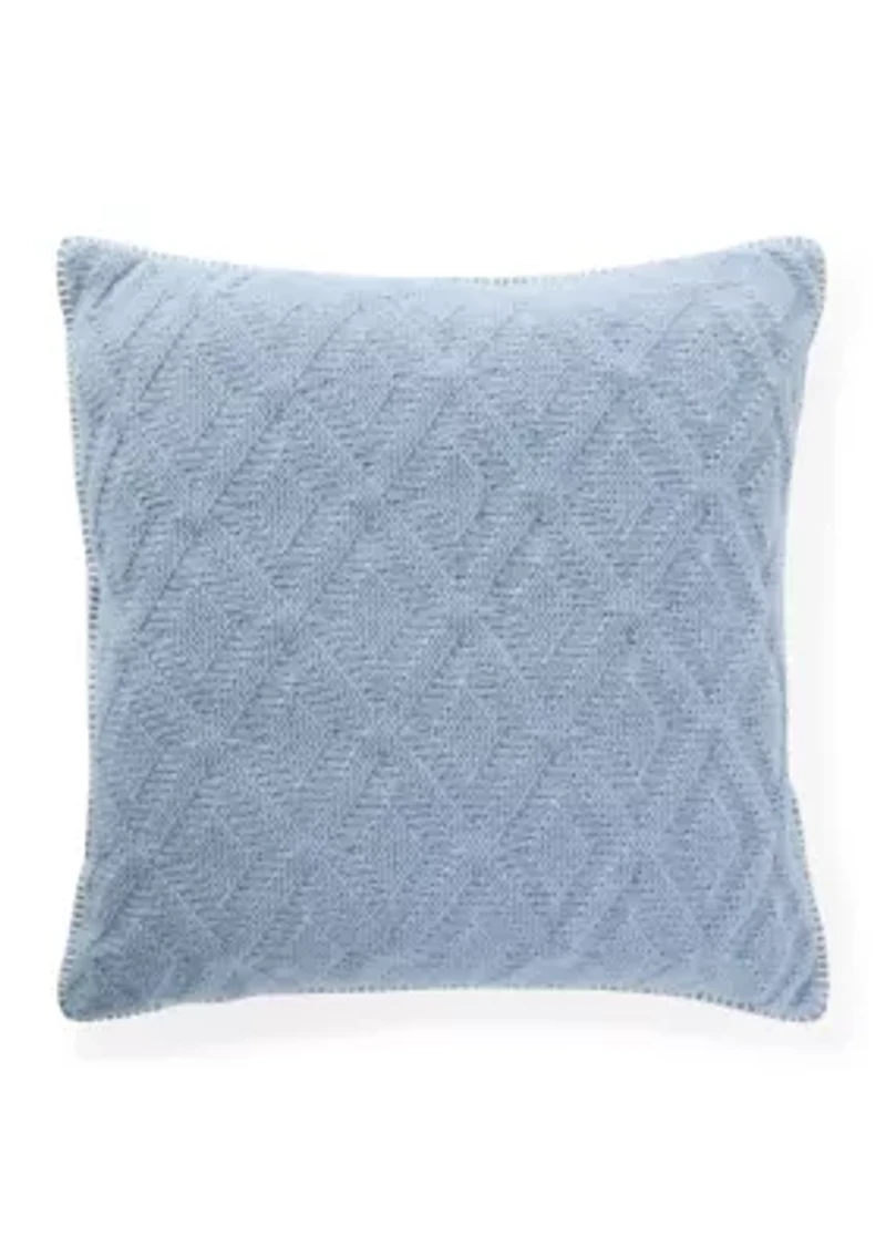 Contrast Stitch Knit Decorative Throw Pillow