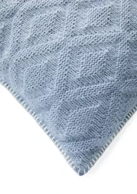 Contrast Stitch Knit Decorative Throw Pillow