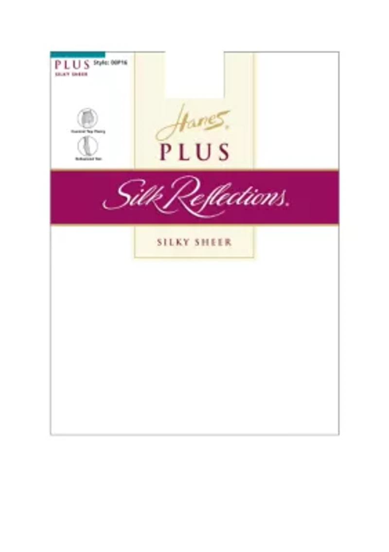 Silk Reflections Plus Control Top Enhanced Toe Pantyhose
