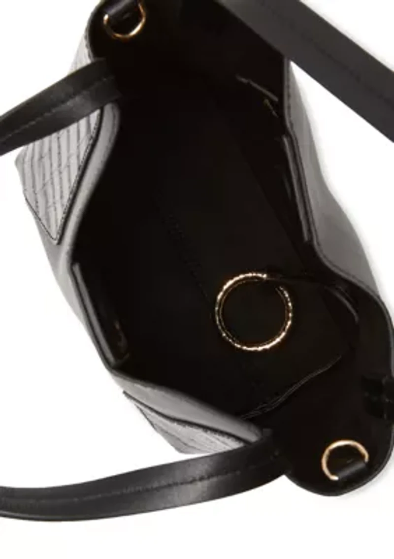 Jovee Black Crocodile Bracelet Bag