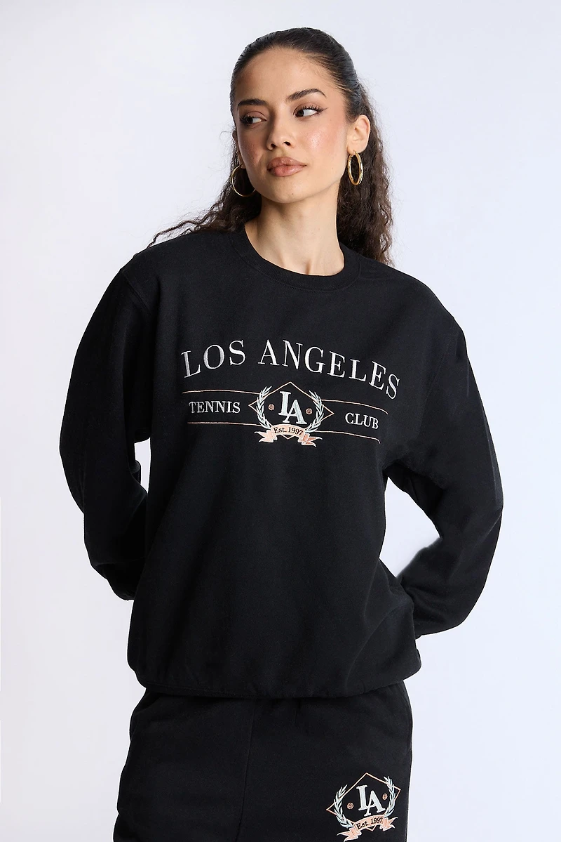 Sweat-shirt ras du cou surdimensionné