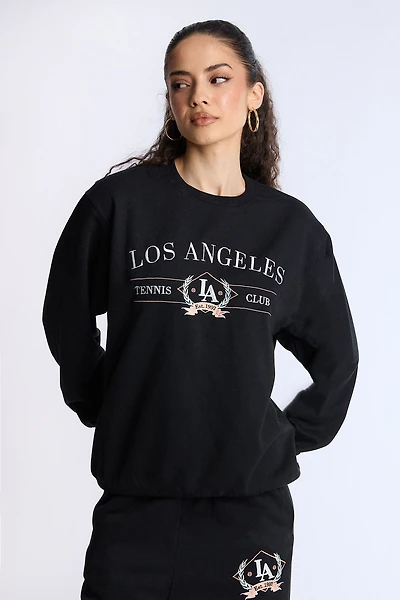 Sweat-shirt ras du cou surdimensionné