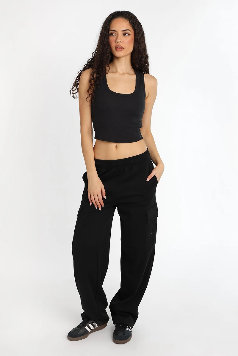 Cargo Wide Leg Sweatpants
