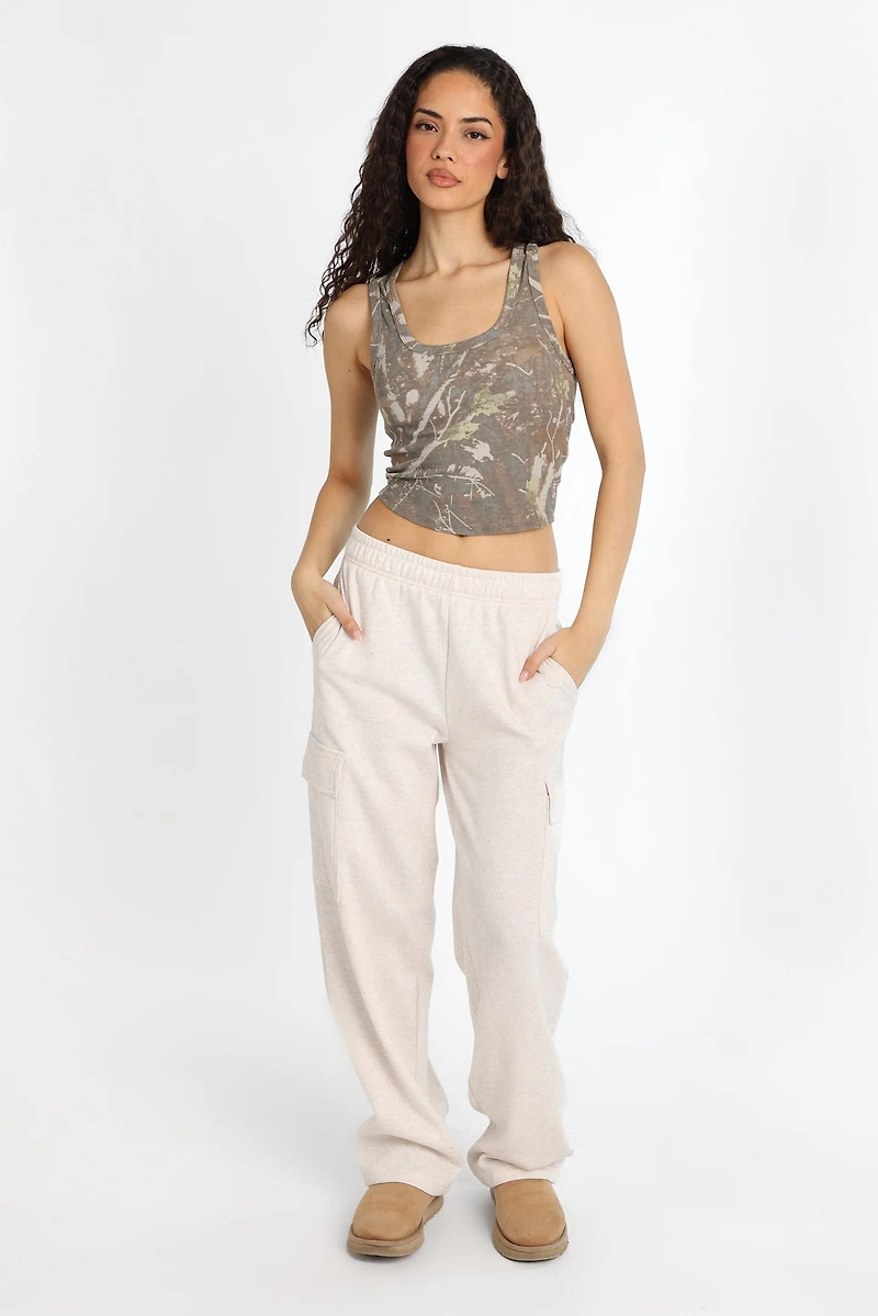 Cargo Wide Leg Sweatpants