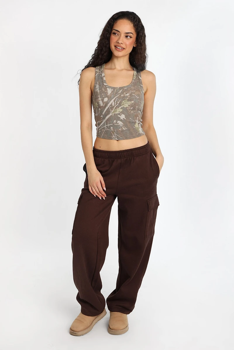 Cargo Wide Leg Sweatpants