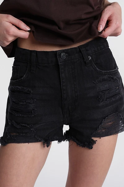 High Rise Mom Denim Shorts