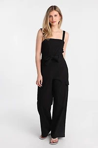 Twill Belted Jumpsuit