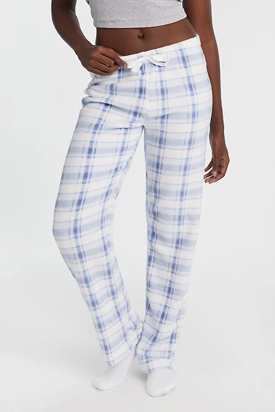 Pantalon pyjama pelucheux imprimé