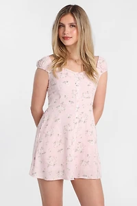 Button-Front Mini Dress