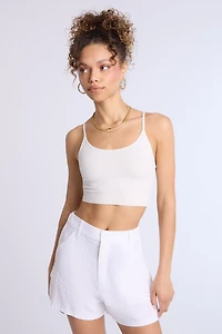 Linen-Blend Cargo Shorts