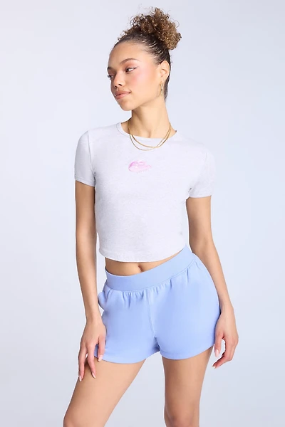 Ribbed Knit Pull-On Shorts