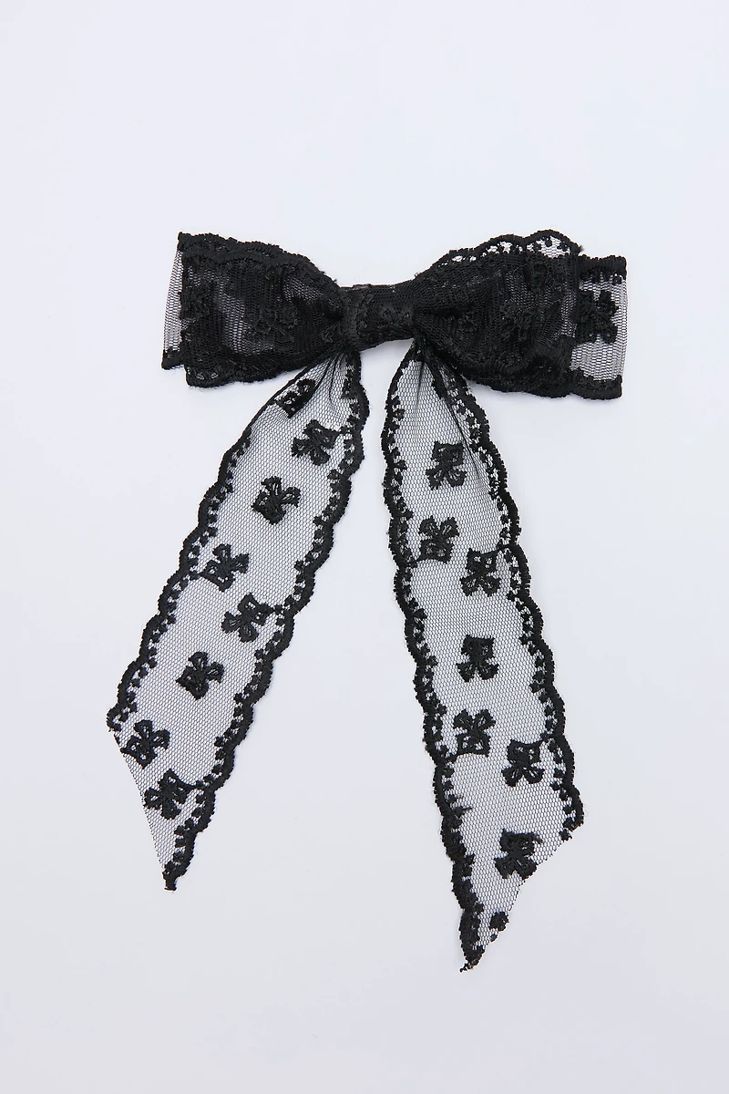 Lace Bow Clip