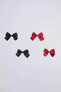 Mini Ribbon Bow Clips 4-Pack