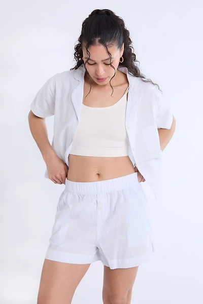 Cotton Pajama Striped Boxer Shorts