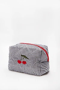 Sac de maquillage matelassé à fermeture éclair