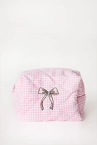 Quilted Zip-Up Make-Up Bag