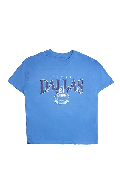 T-shirt coupe garçonne imprime? graphique Dallas 21