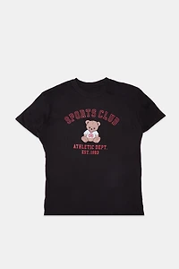 Sports Club Teddy Graphic Boyfriend Tee