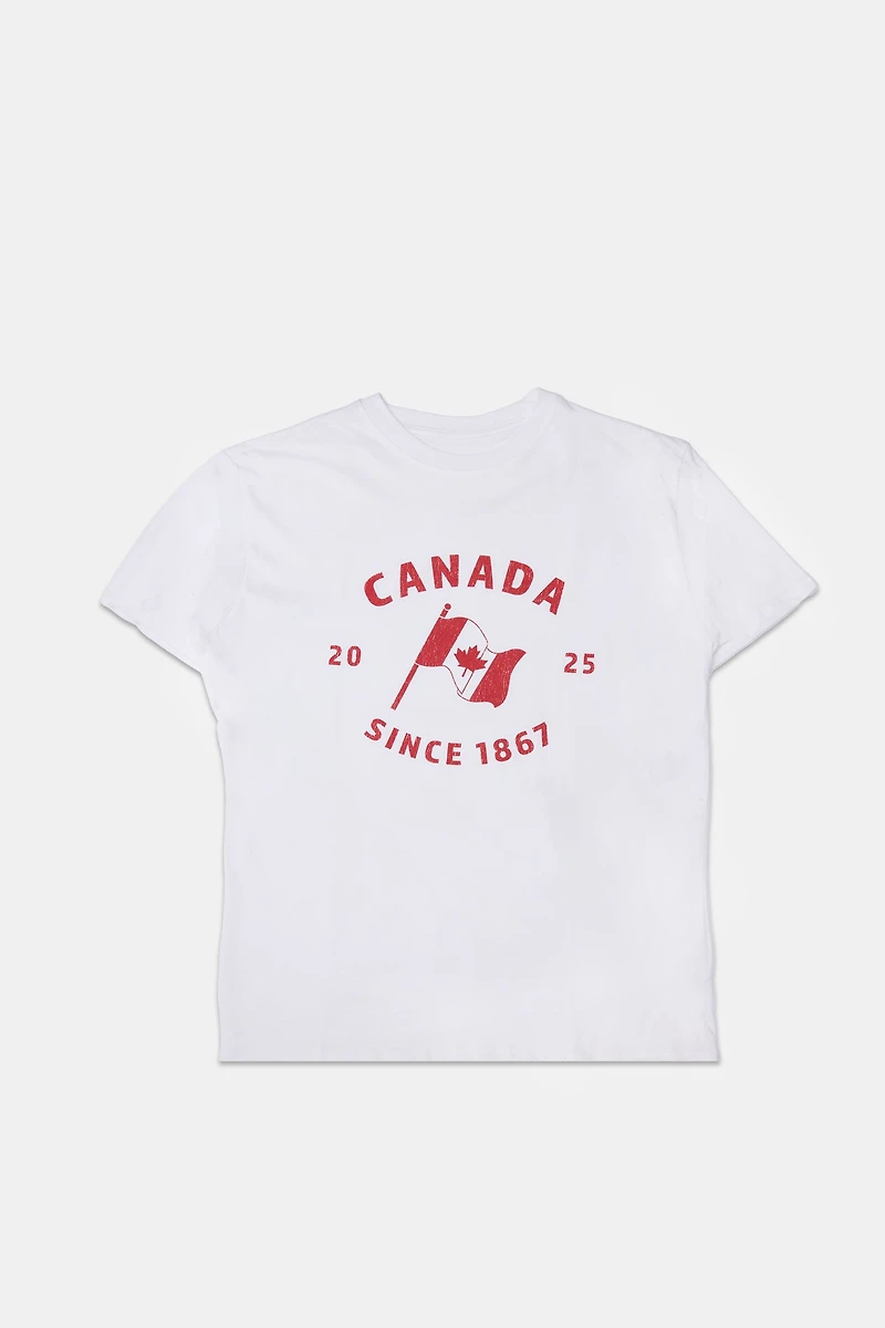 T-shirt classique imprime? graphique Canada Since 1867