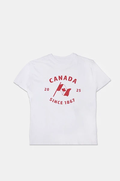 T-shirt classique imprime? graphique Canada Since 1867
