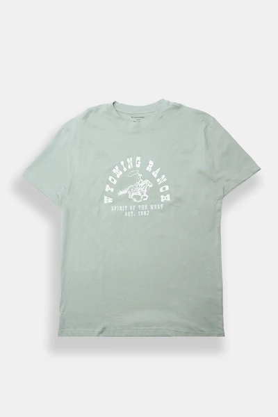 T-shirt coupe garçonne imprimé Wyoming