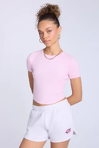 Ribbed Crew Neck Baby Tee