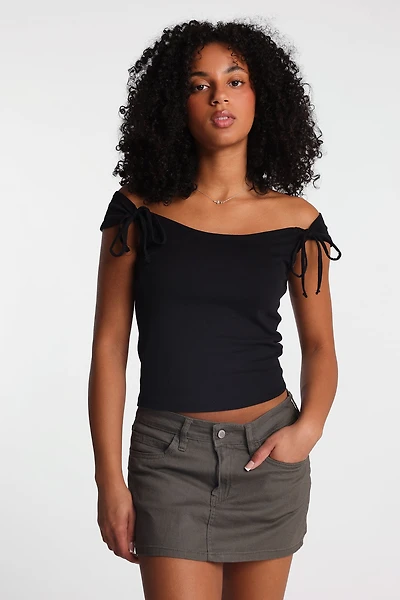 Off-Shoulder Tie Top