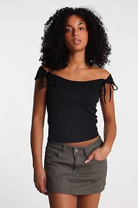 Off-Shoulder Tie Top