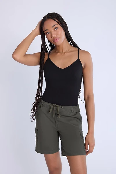 Super Soft Ribbed Cross-Back Bodysuit