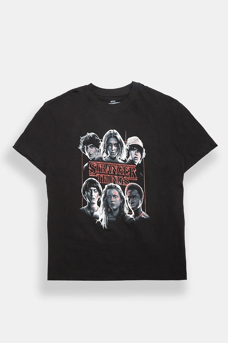 T-shirt coupe garçonne imprimé Stranger Things